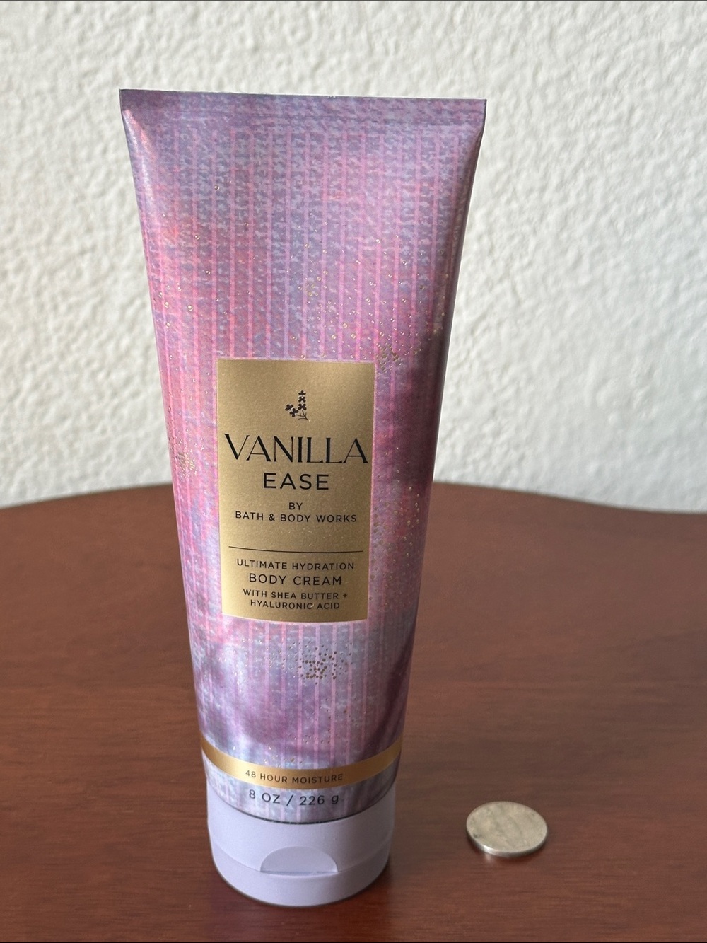 Bath & Body Works Vanilla Ease Body Cream - Pink, Purple, Gold